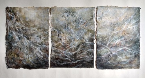 Burnt branches, Calton Hill, 21 x 47 cm.