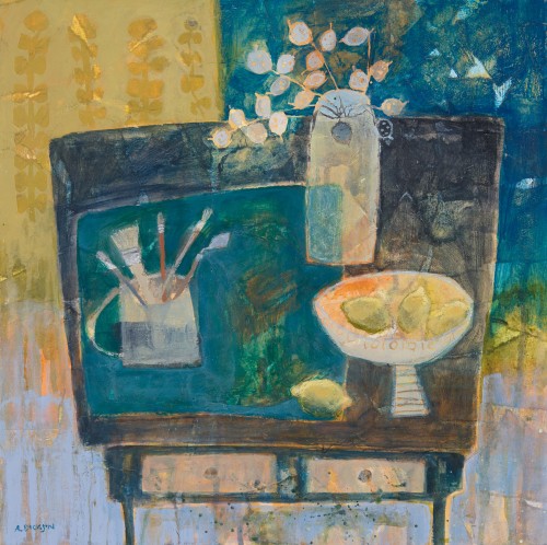 Studio table with lemons